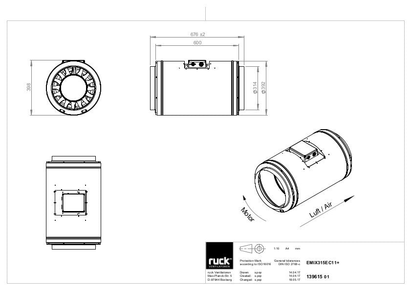 Can-Fan Q-Max EC 315 mm - 2850 m3/h deuxième vue latérale