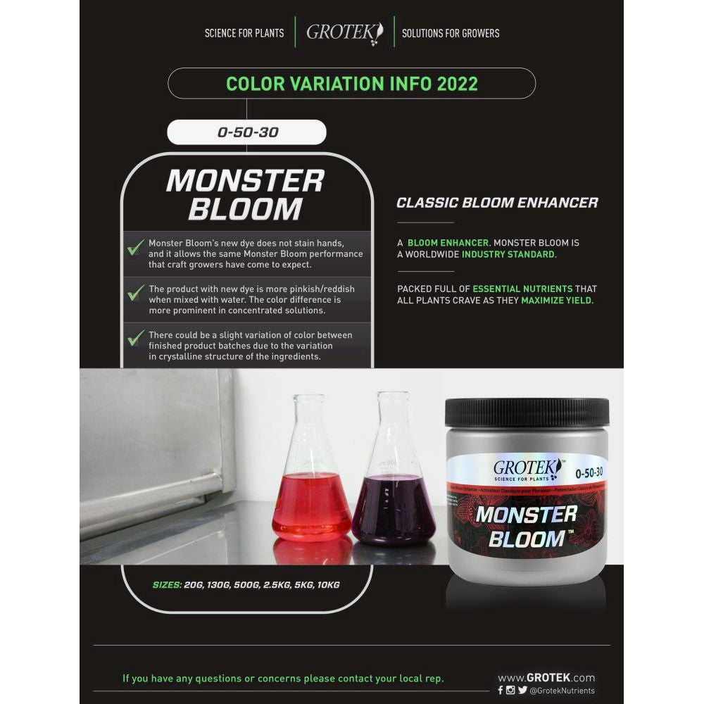 Grotek Monster Bloom 10 kg boční pohled