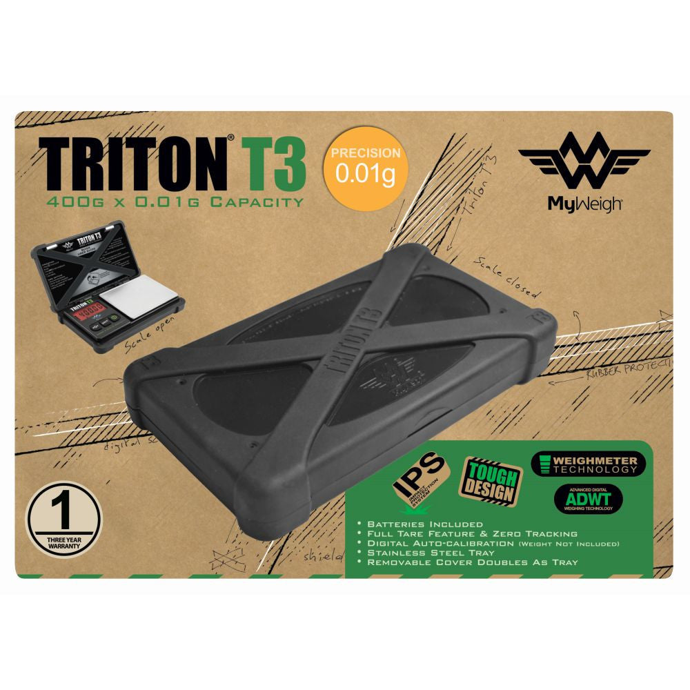 Digitální váha My Weigh Triton T3 - 400 g x 0.01 g detailní pohled