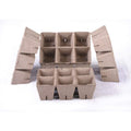Jiffy square pot cluster 8x8x8 cm, 6 pcs front view