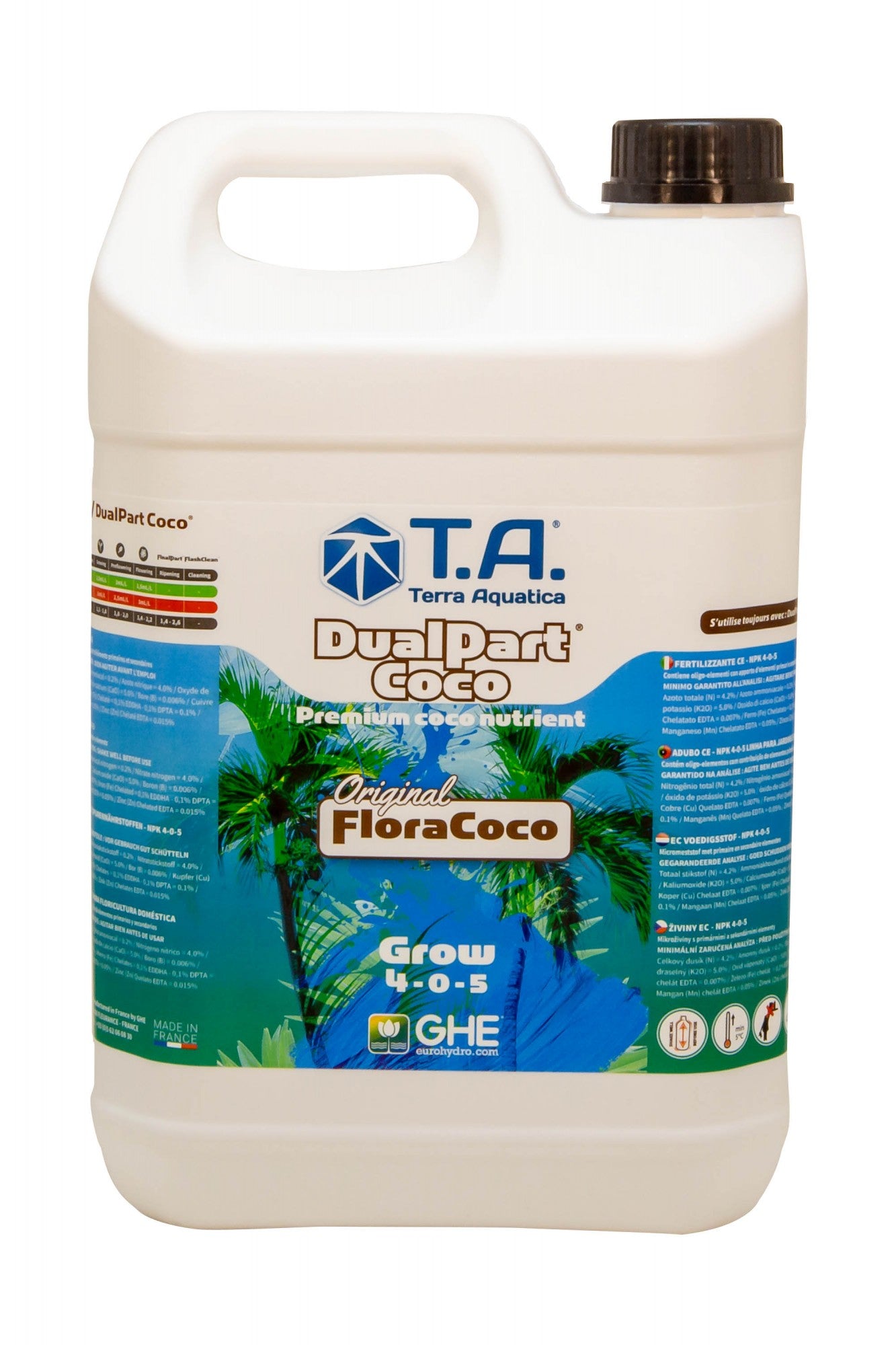 Terra Aquatica DualPart Coco Grow 5 l boční pohled