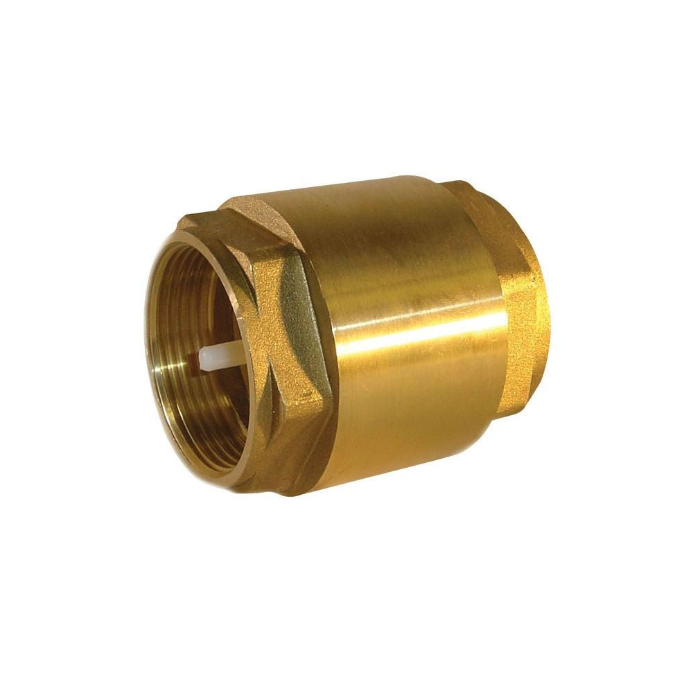 Check valve, brass, 3/4" 2 x thread front view