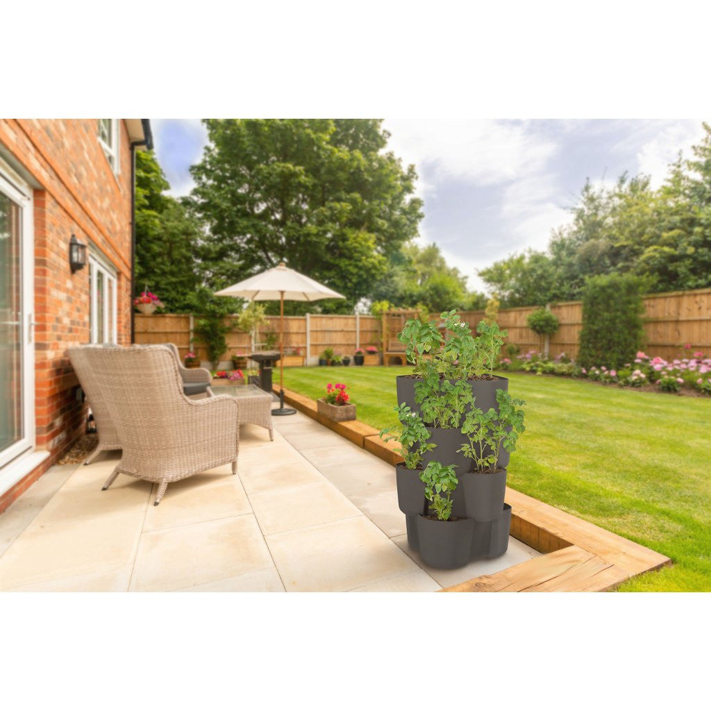 Plastkon Kartoffeltopf, Pflanzgefäß für Kartoffelanbau Ansicht von hinten