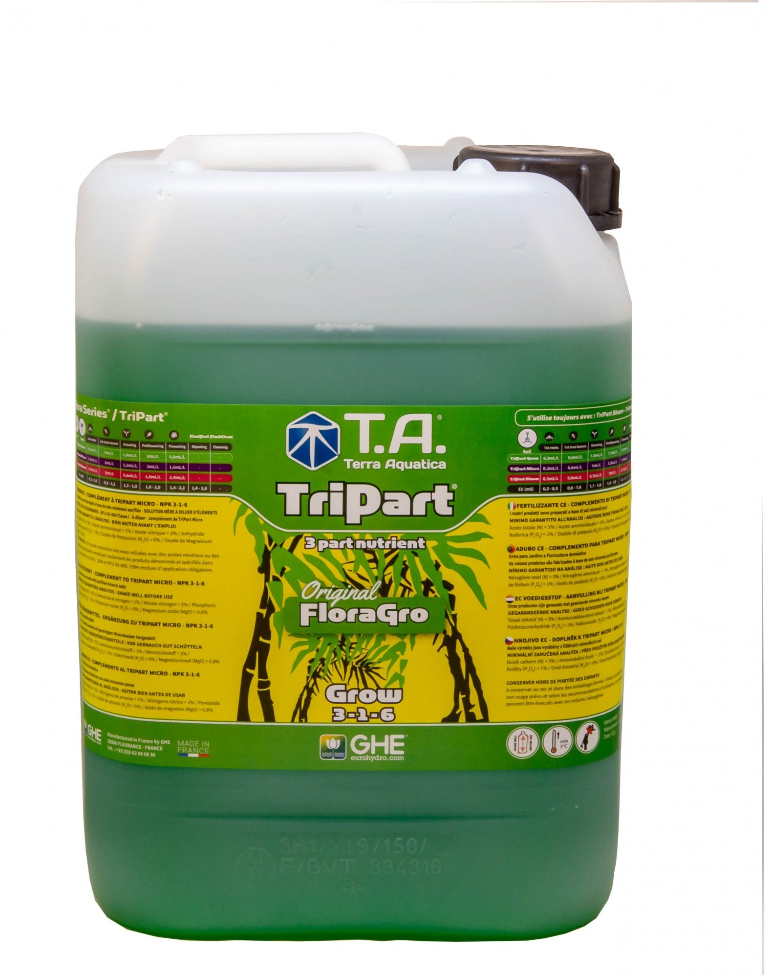 Terra Aquatica TriPart Grow 10 l boční pohled