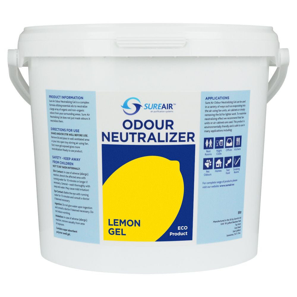 Sure Air Gel Lemon 5 l back view