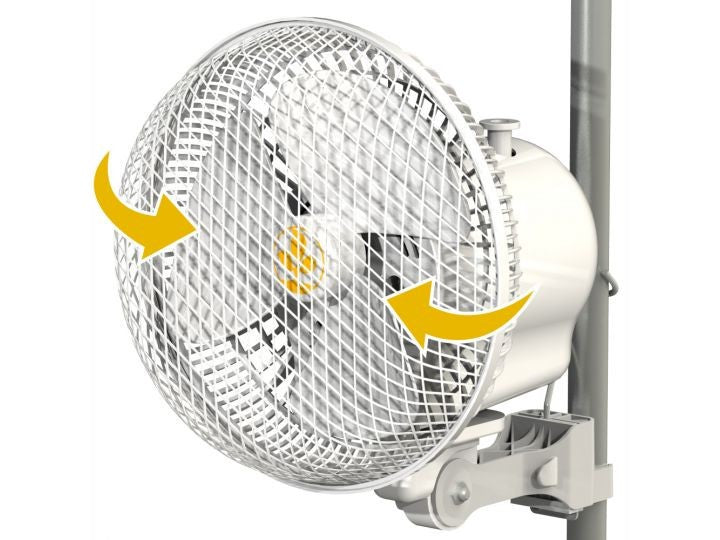 Secret Jardin Monkey Fan 20W, dvourychlostní oscilační ventilátor průměr 21 cm pohled zepředu