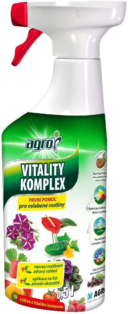 AGRO Vitality Komplex sprej 500 ml, RTU rozprašovač boční pohled
