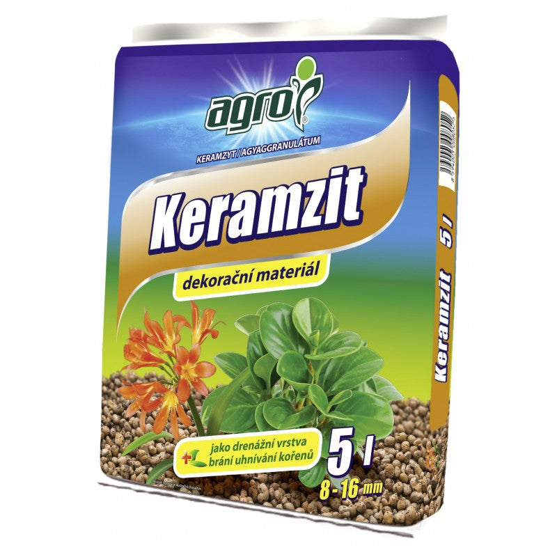 AGRO Hydroton 8-16 mm - 5 l, keramzit boční pohled
