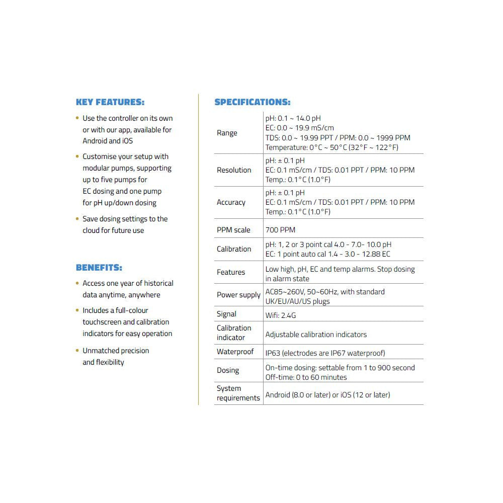 Aqua Master Tools Controller C800 Pro (pH, EC, PPM, TDS& temp) pohled 7