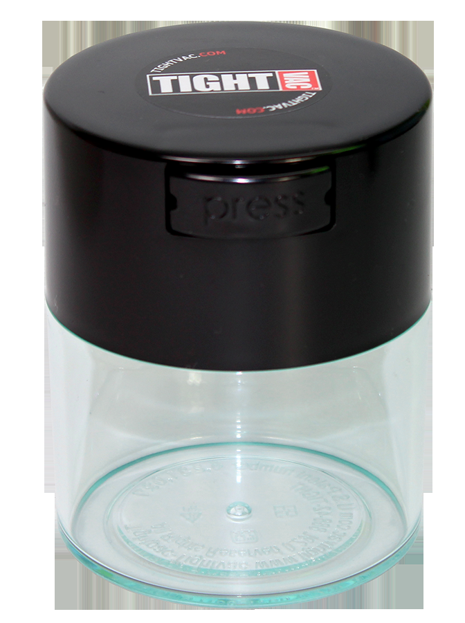 TightVac 290 ml, airtight transparent canister side view