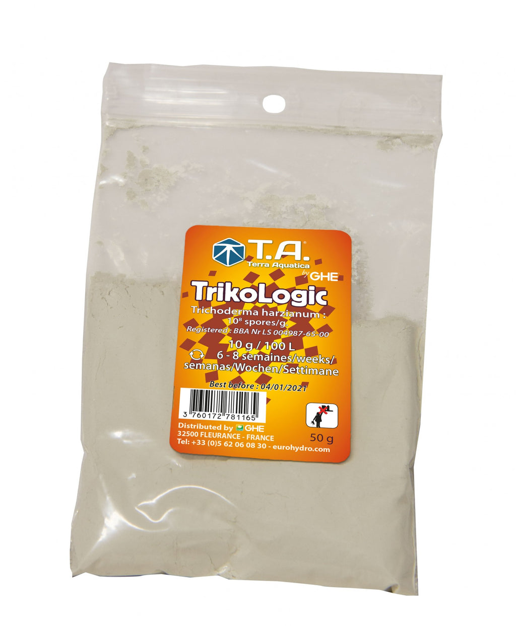 Terra Aquatica Trikologic Organic 10 g, trichoderma boční pohled