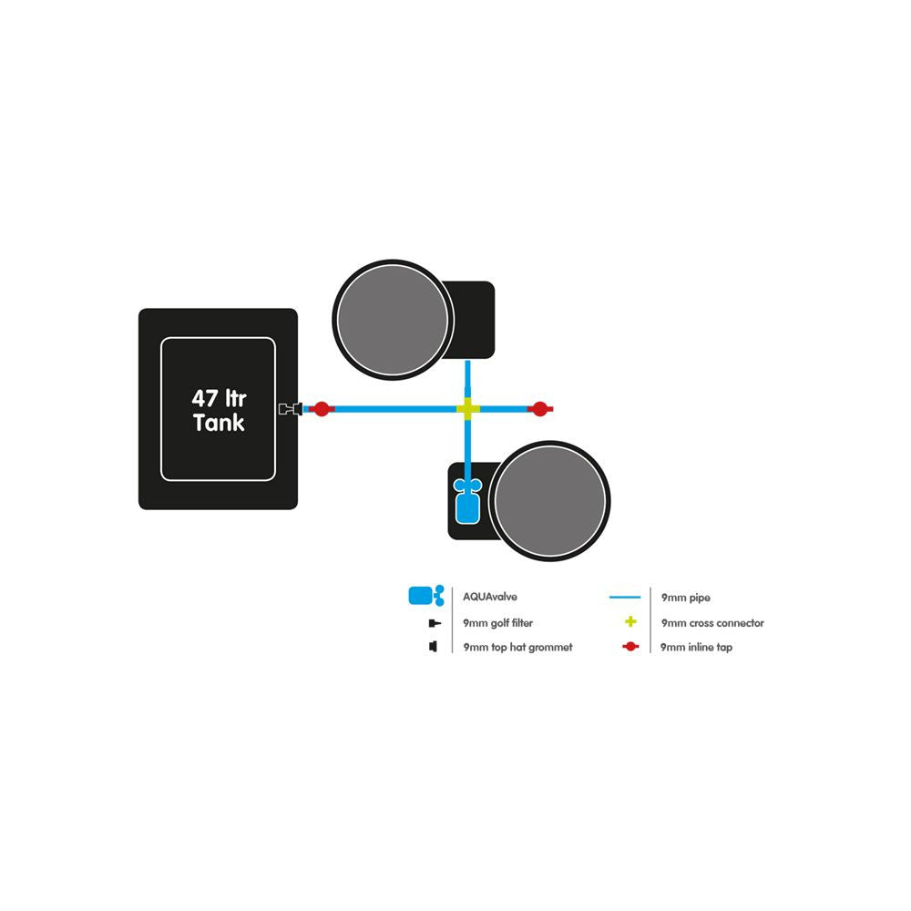 Autopot FlexiPot, 2-kubíkový hrnec bez nádrže (Aquavalve5) druhý boční pohled