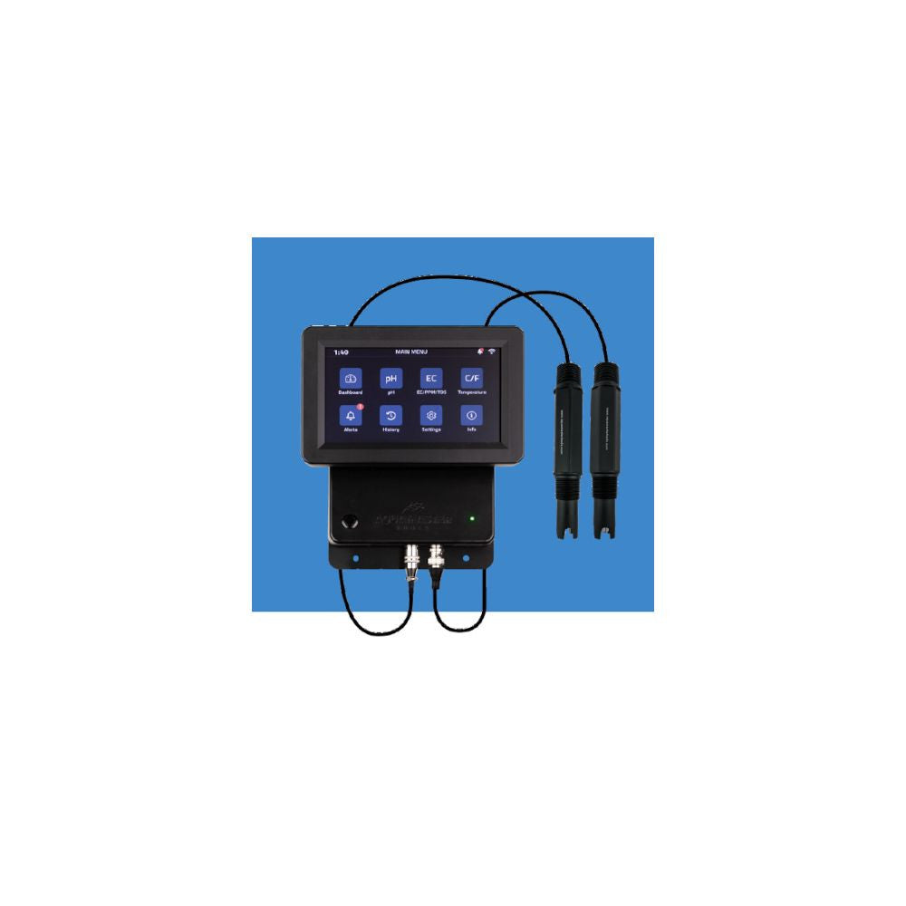 Aqua Master Tools Controller C800 Pro Inline (pH, EC, PPM, TDS& temp) boční pohled