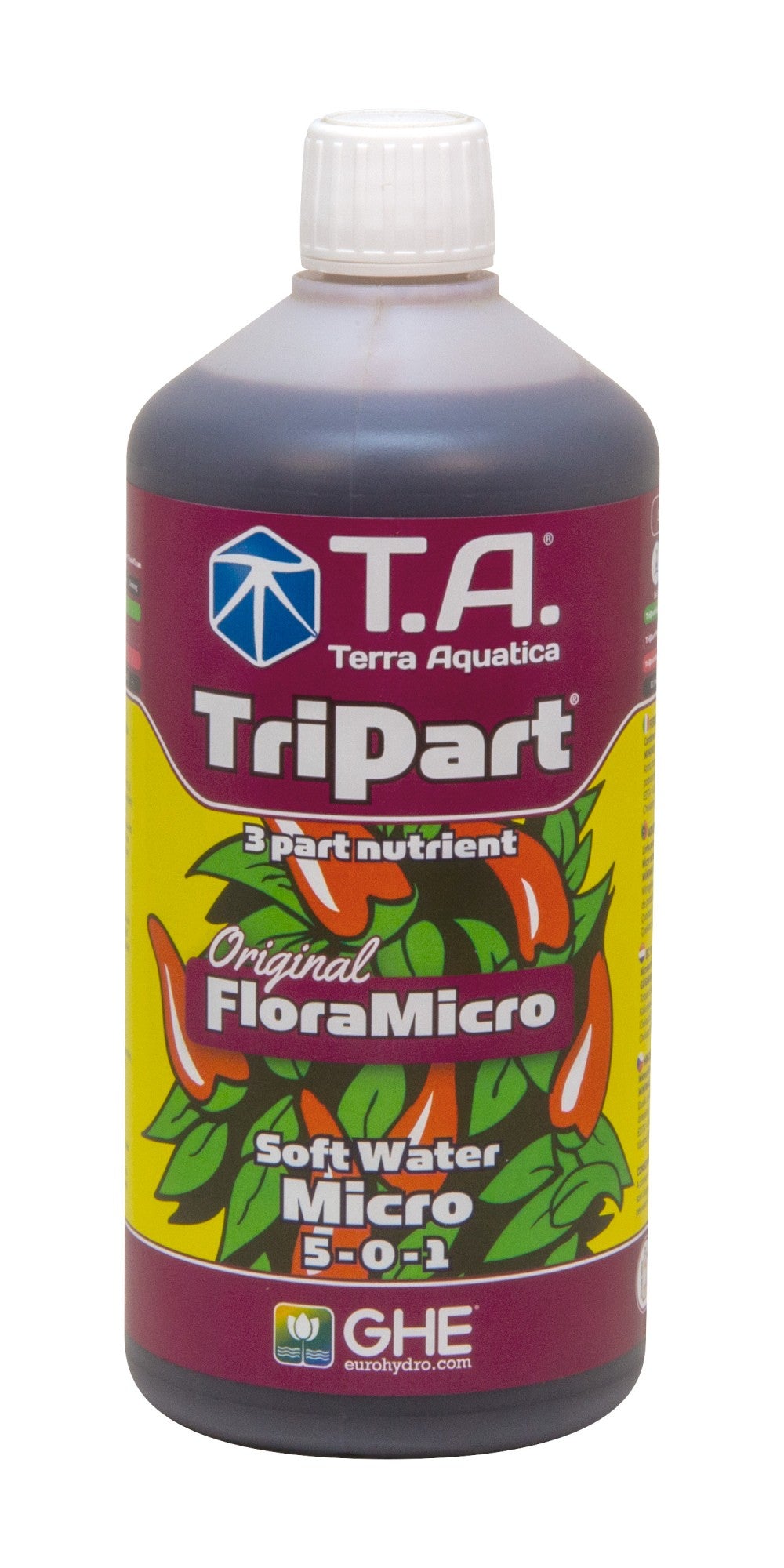 Terra Aquatica TriPart Micro SW 500 ml boční pohled