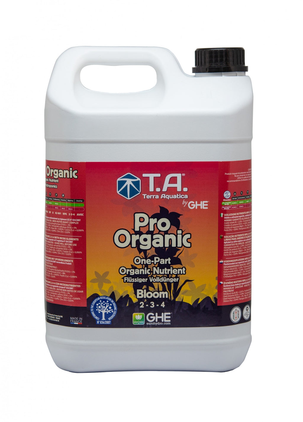 Terra Aquatica Pro Organic Bloom 10 l boční pohled