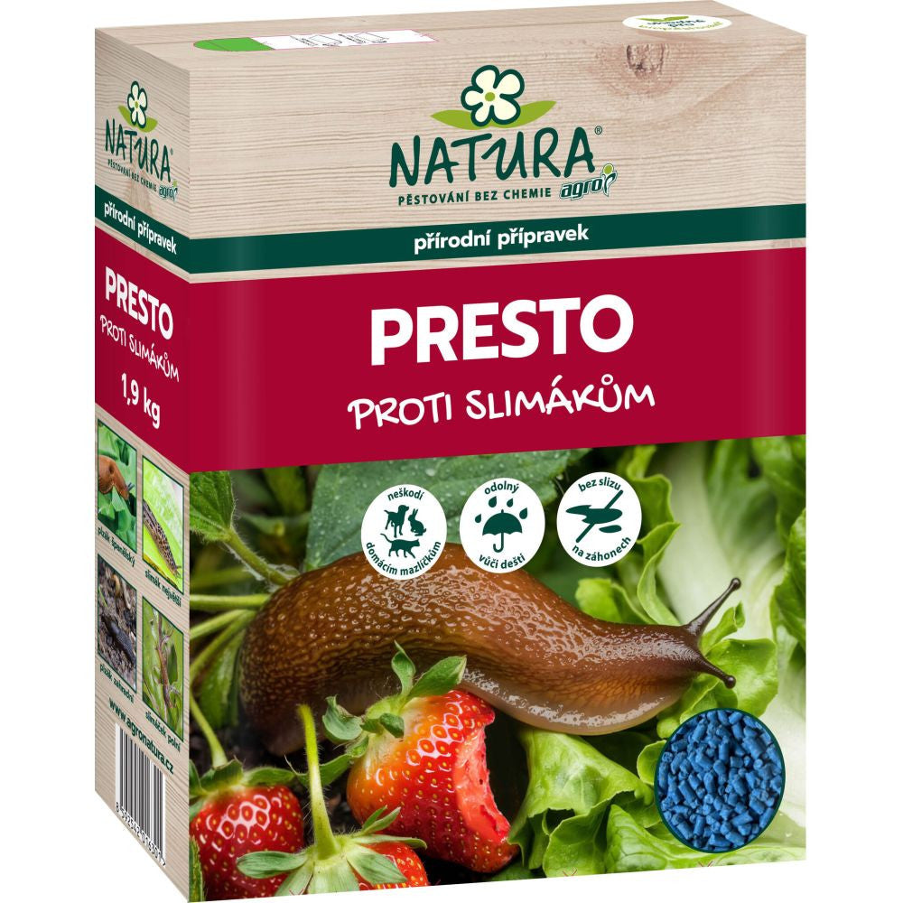 AGRO Natura Presto na slimáky a plzáky 1.9 Kg pohled zepředu