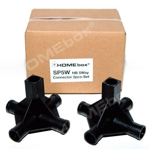 Homebox Spareparts Connecteur 4 voies pour tige 16 mm (4 pcs) vue arrière