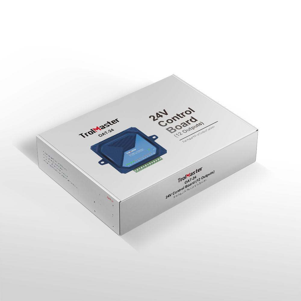 Trolmaster 12 Outputs 24V Control Board (OAT-24) widok z przodu