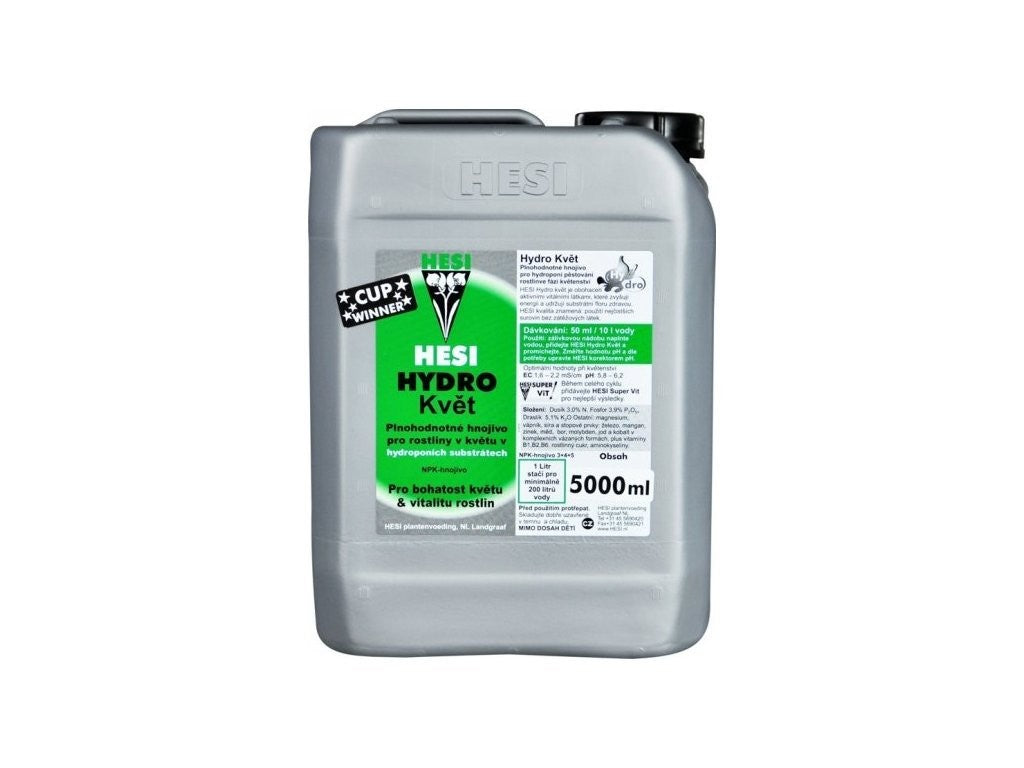 Hesi Hydro Bloom 5 l pohled zepředu