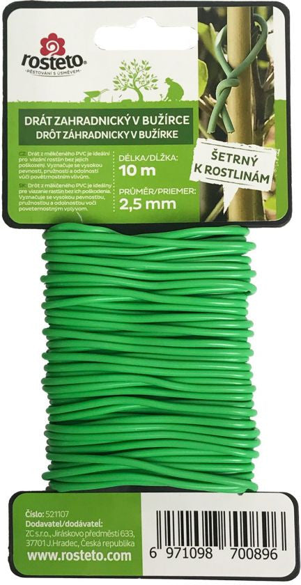 Vázací drát PVC měkký - 2 -5 mm x 10 m boční pohled