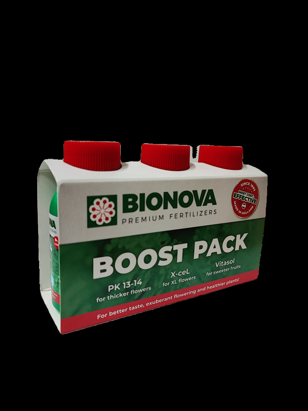 BioNova Boost Pack, sada hnojiv boční pohled