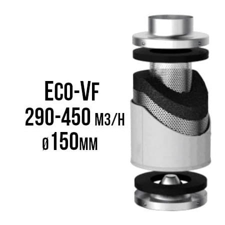 VF ECO uhlíkový filtr 290-450 m3/h, 150 mm boční pohled
