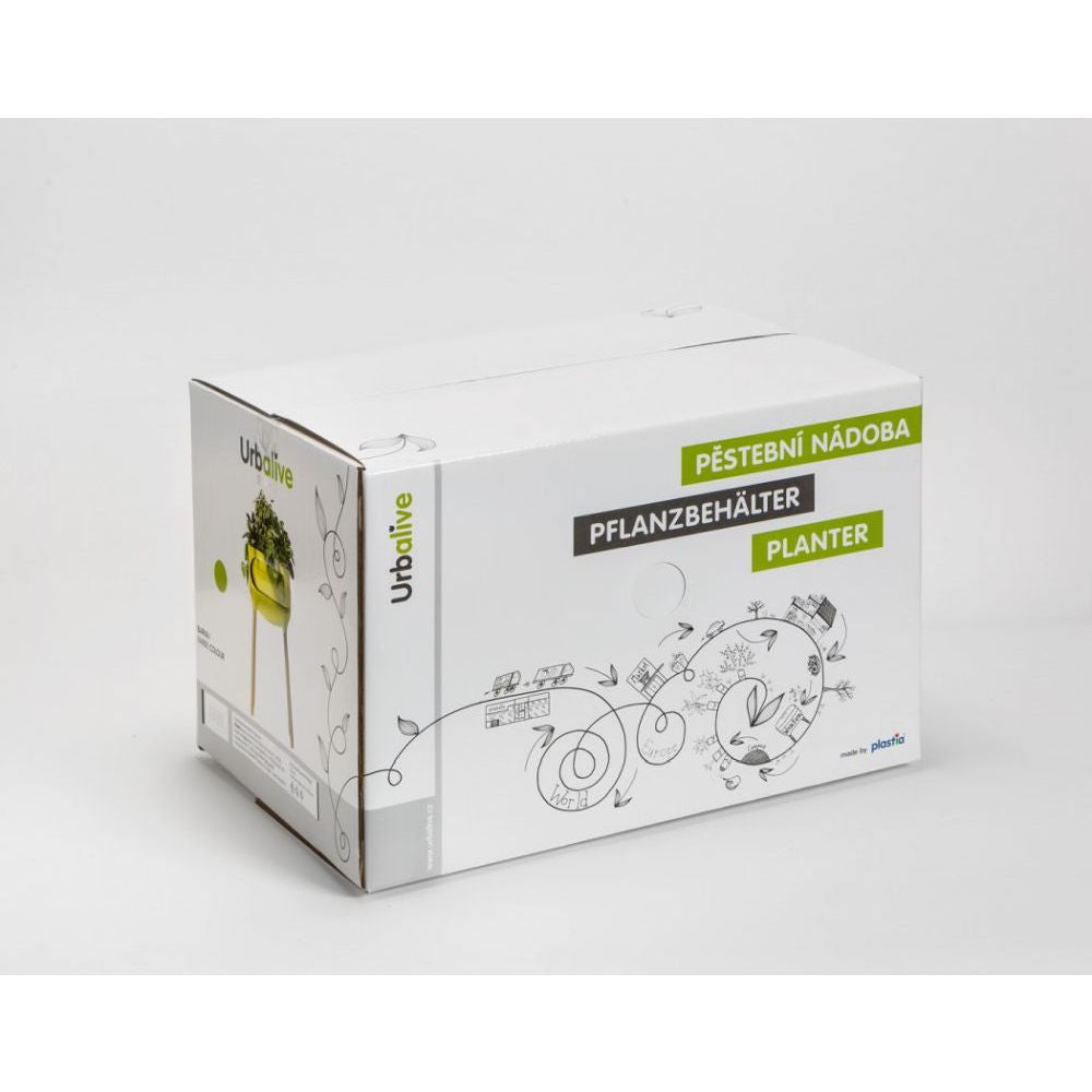 Plastia Urbalive nízká pěstební nádoba šedá pohled zezadu