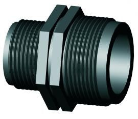 Irritec PP redukcja 2x gwint zewnętrzny 1/2“ x 1“, widok z boku