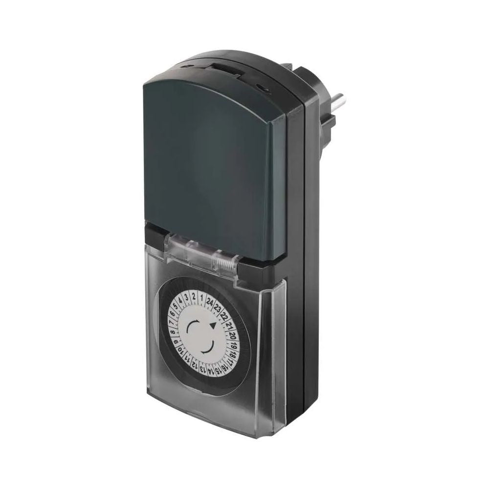 Emos Timer – mechanische Schaltsteckdose Außen IP44 Vorderansicht