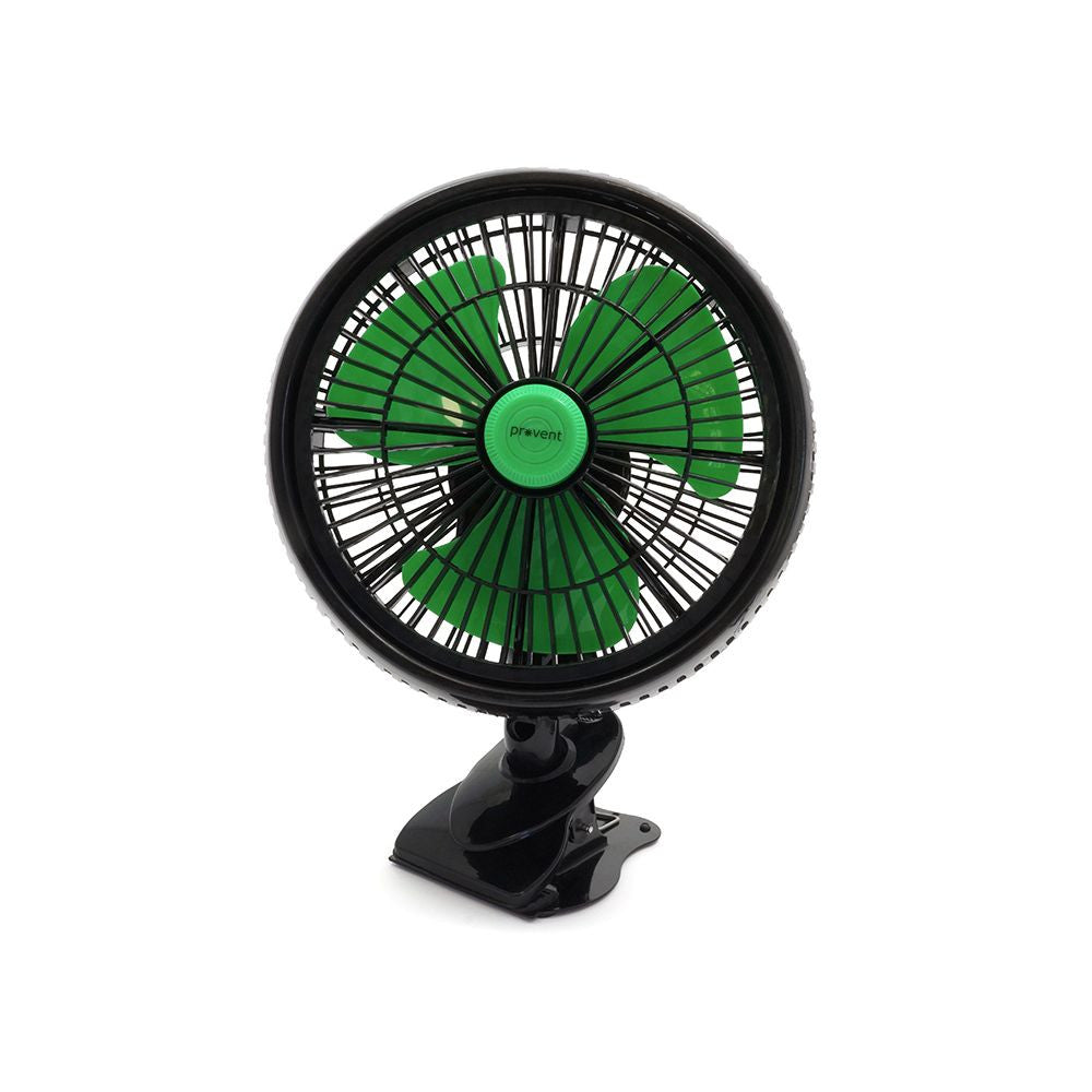 Provent Clip Fan 20W, dvourychlostní oscilační ventilátor průměr 25 cm pohled zepředu