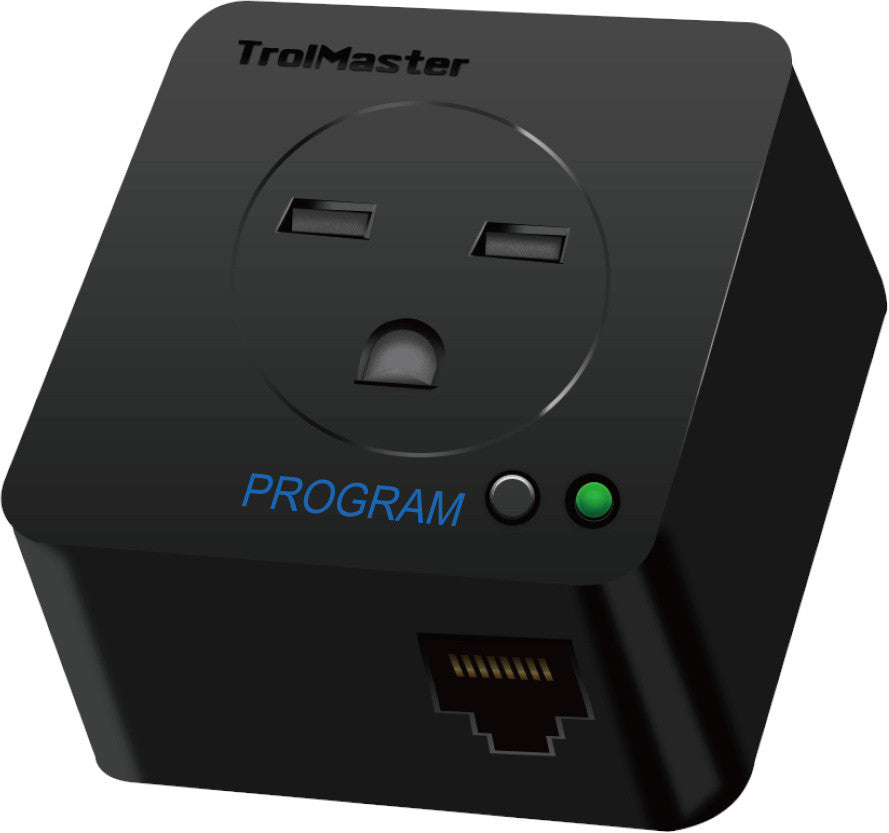 Trolmaster 240V Timerprogramsenhedsstation (DSP-2E) - med adapter (CZ/EU stik) sideudsigt
