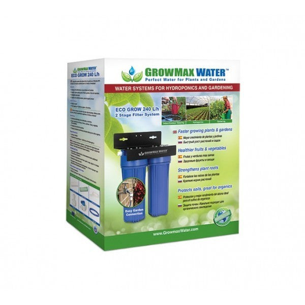 Growmax Water Eco Grow, uhlíkový vodní filtr 240 l/h pohled zezadu