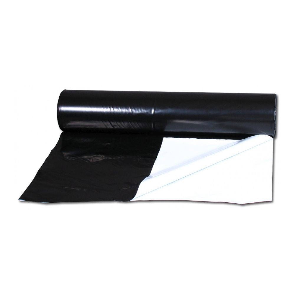 PE garden black and white film, roll 2x5 m, 70 microns front view