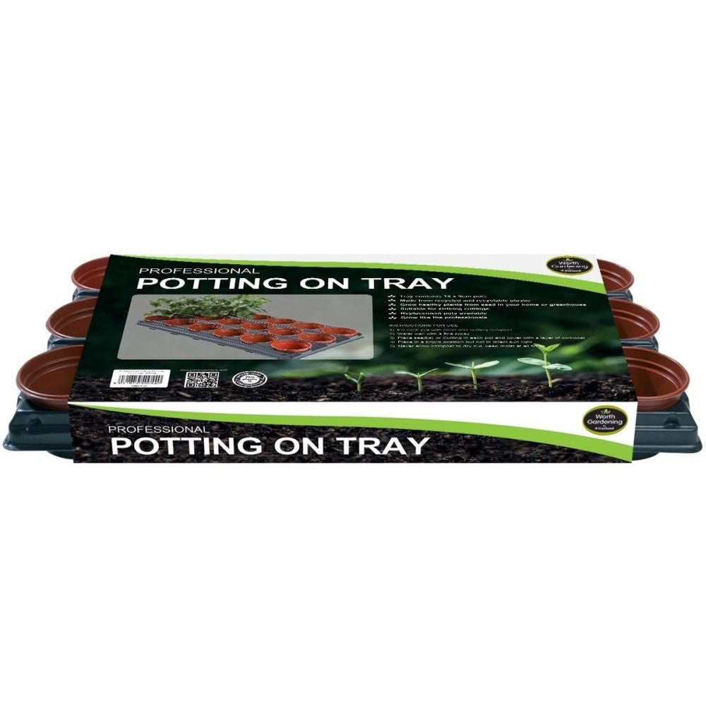 Garland seedling tray with pots Professional Growing Tray 18, 56x31.5x7 cm side view