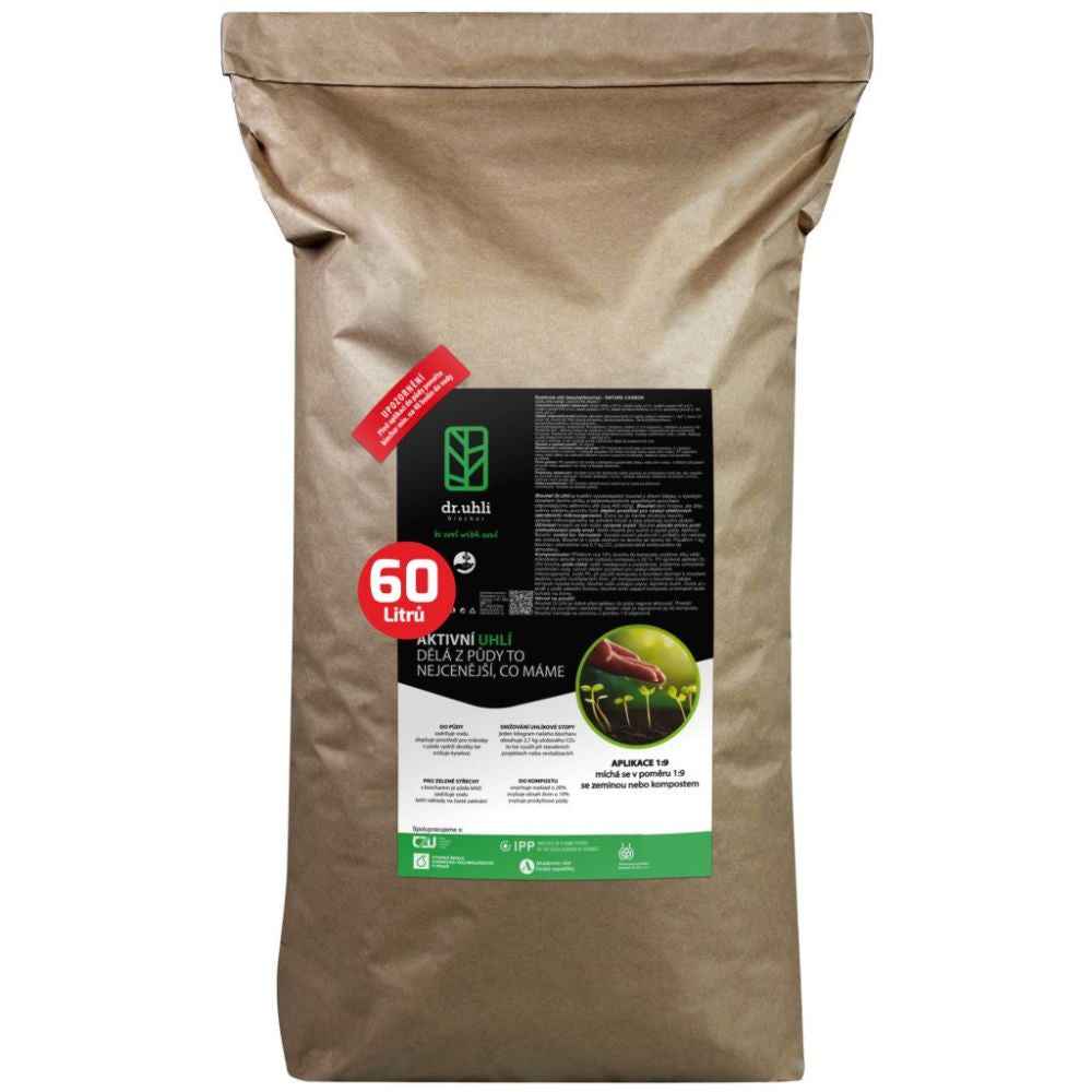 Biochar CZ Aktivkohle für Erde, grob, 60 l, von vorne