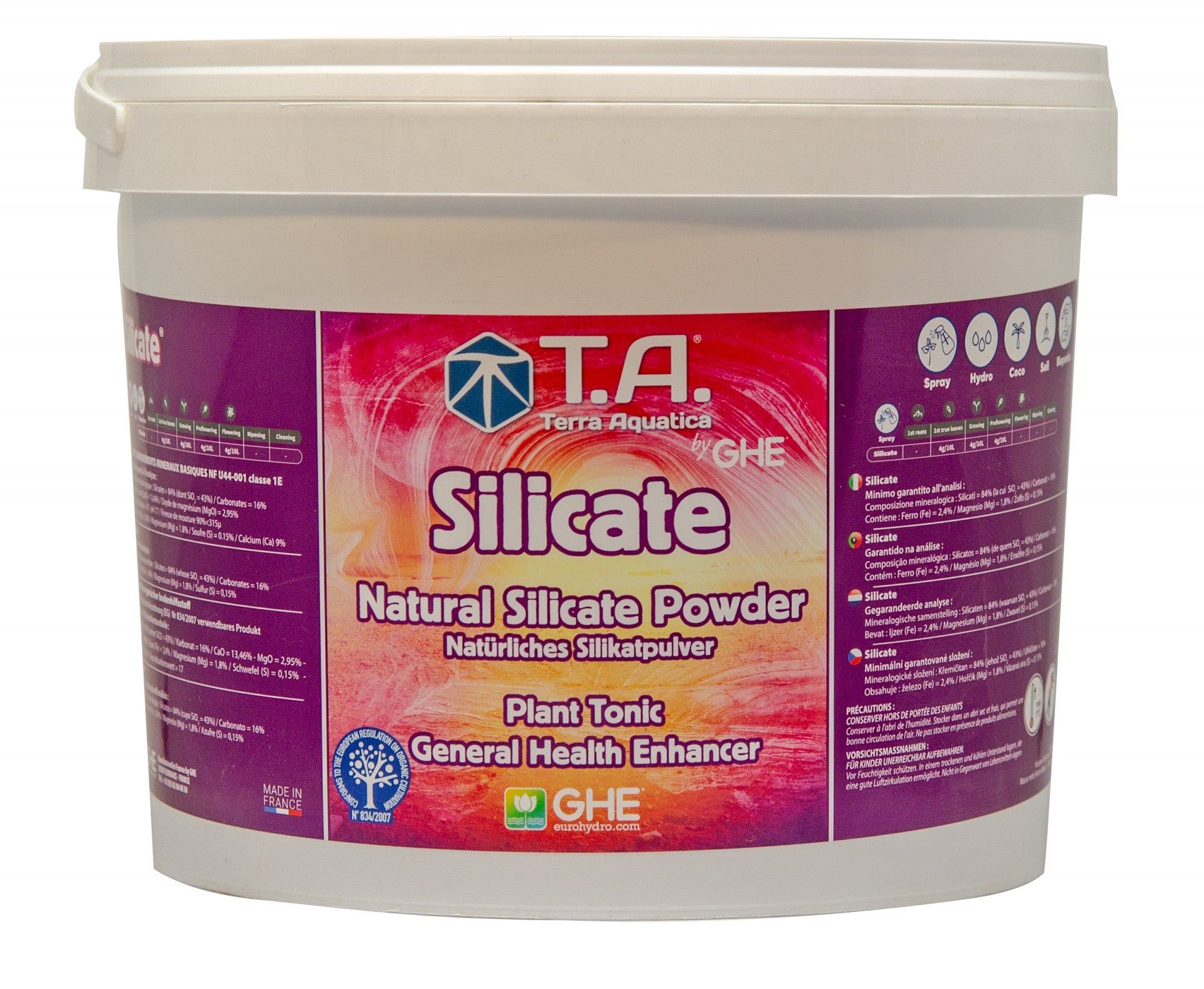 Terra Aquatica Silicate Organic 5 l boční pohled