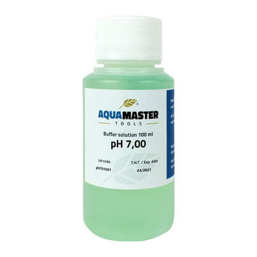 Aqua Master Tools pH 7.00 buffer 100 ml, calibration solution BOX 18 pcs front view