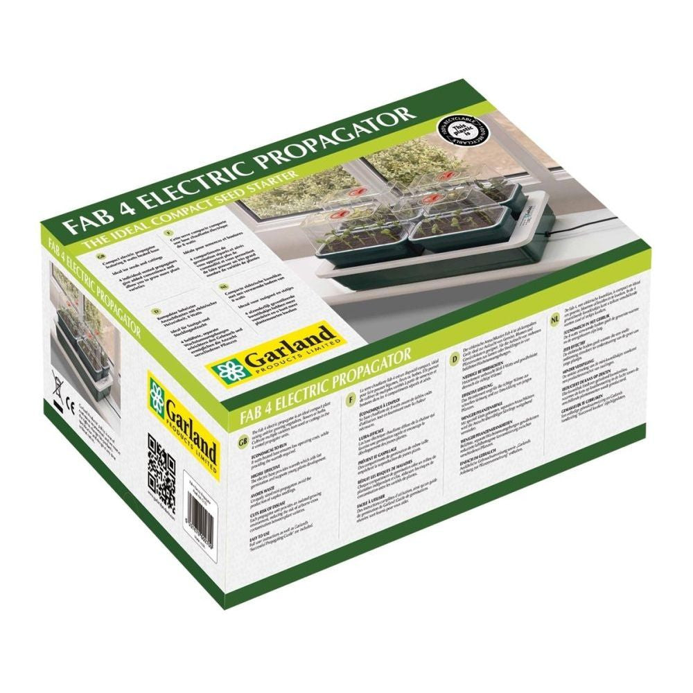 Garland drivhus FAB4 Electric, hård plast, opvarmet, 38.5x24x17.5 cm sidevisning