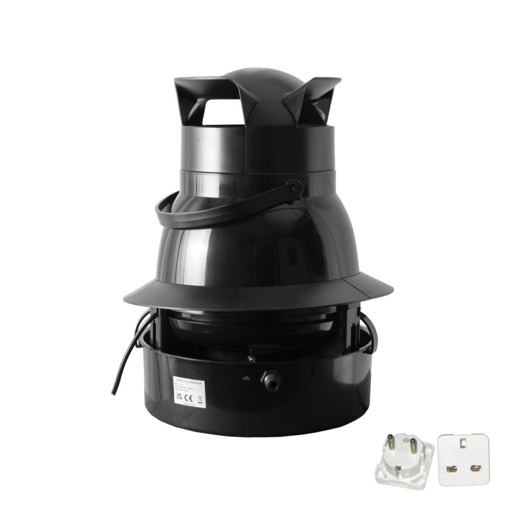 Gorilla Humidifier 50 l zvlhčovač S ADAPTÉREM UK/EU pohled zepředu