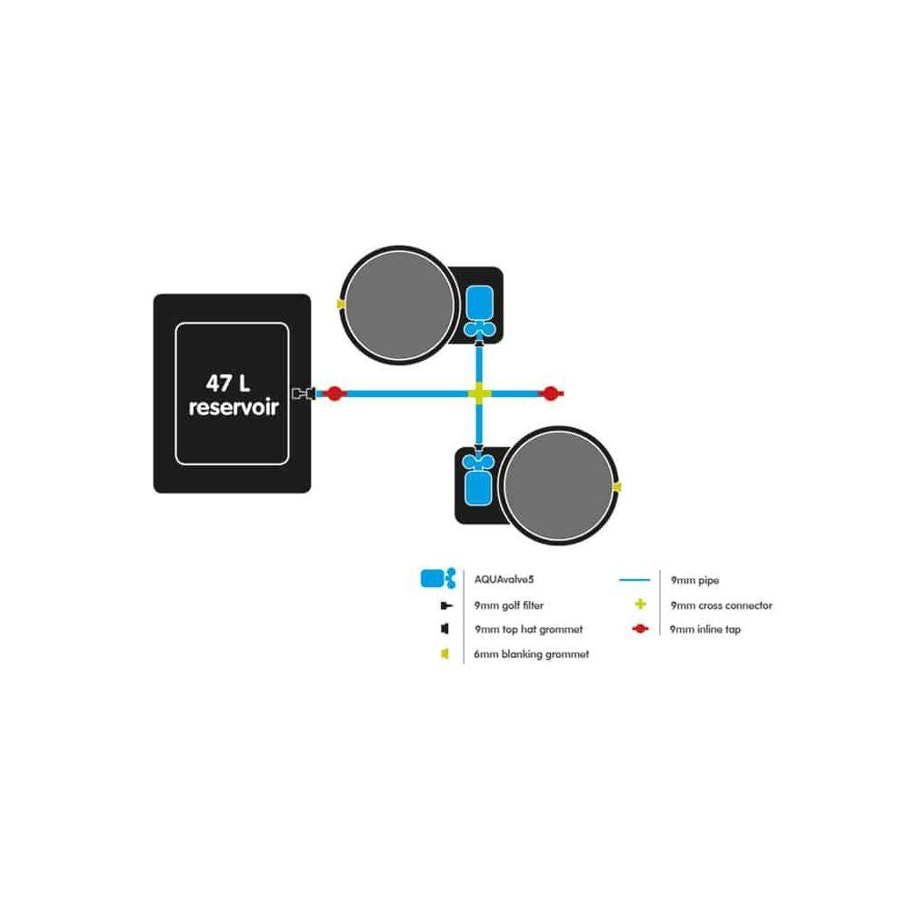 Autopot XXL35 2Pot, 2 květináče s nádrží 47 l boční pohled