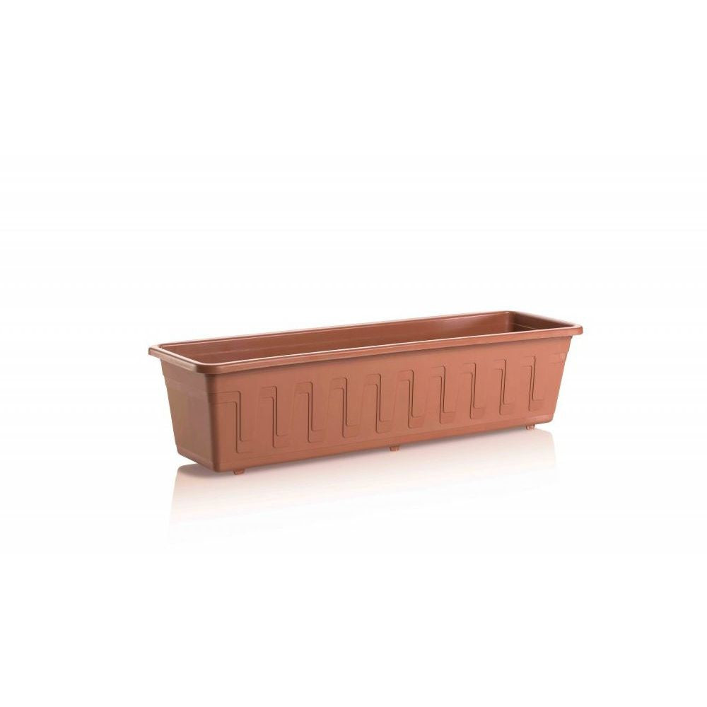 Plastkon truhlík Garden Terakota, 60x17x15 cm pohled zepředu