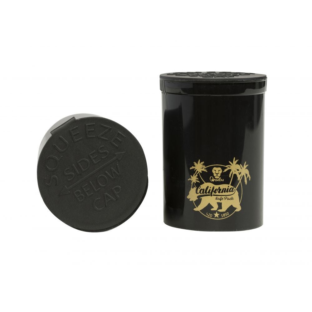 Qnubu California Pop Top 120 ml, uzavíratelná kapesní dóza pohled zepředu
