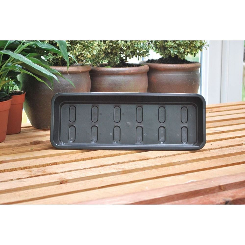 Garland podmiska plast Narrow Tray Black, 37.5x13.5x6 cm boční pohled