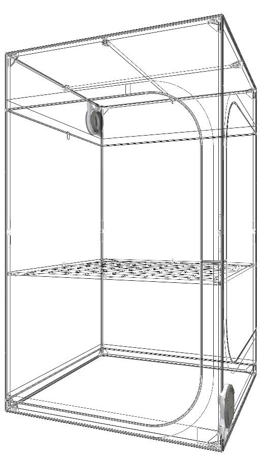 Secret Jardin Dark Street 120x120x198 cm, DS120 R4.0 druhý boční pohled