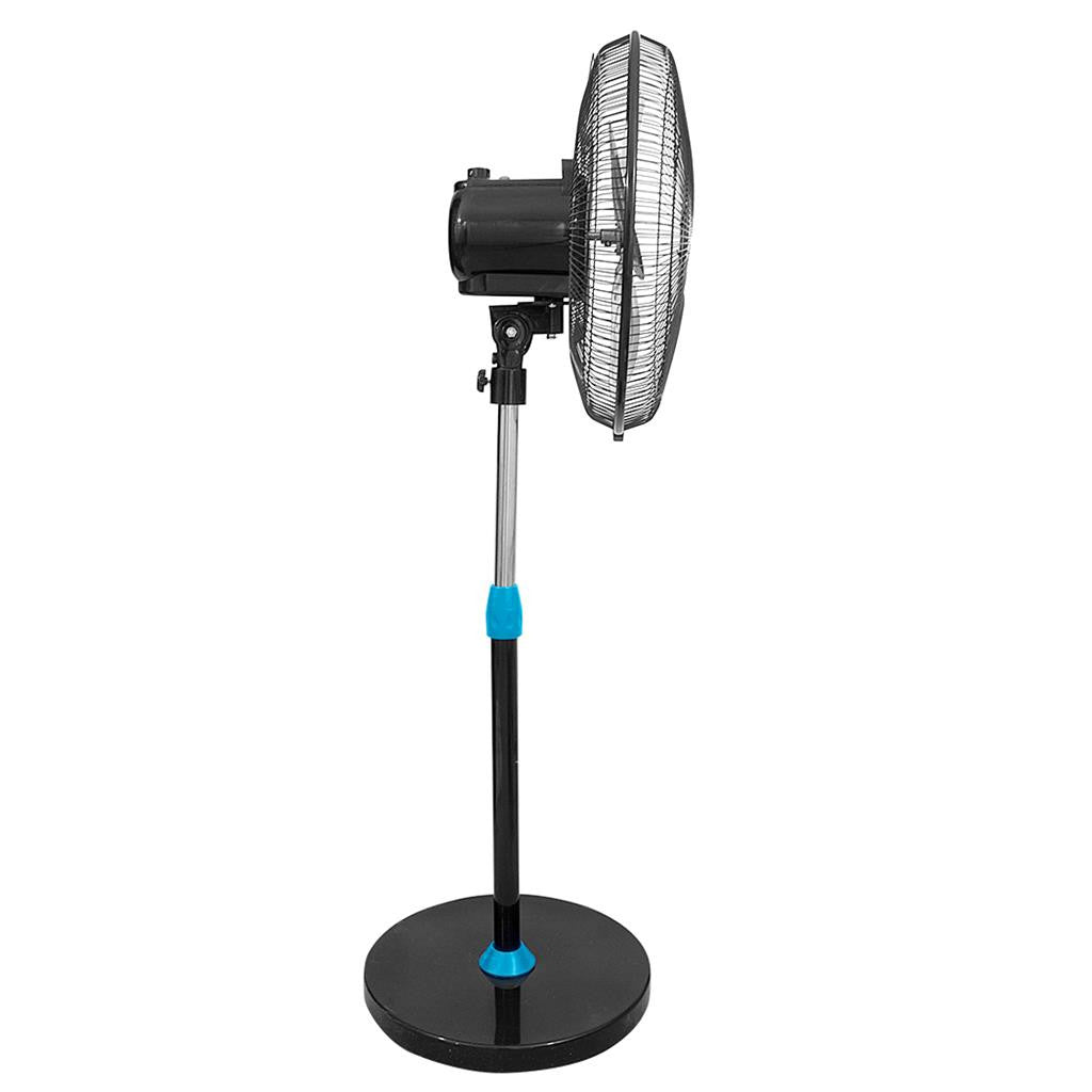 RAM Heavy Duty Pedestal Fan, čtyřrychlostní stojanový ventilátor průměr 45 cm boční pohled