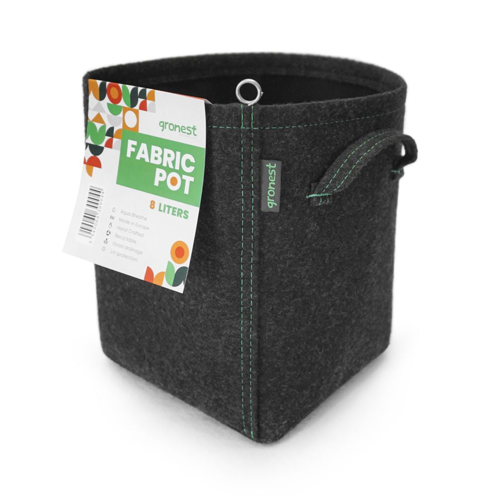 Gronest Aqua Breathe Stoff-Blumentopf 17x17x24 cm - 8 l Vorderansicht