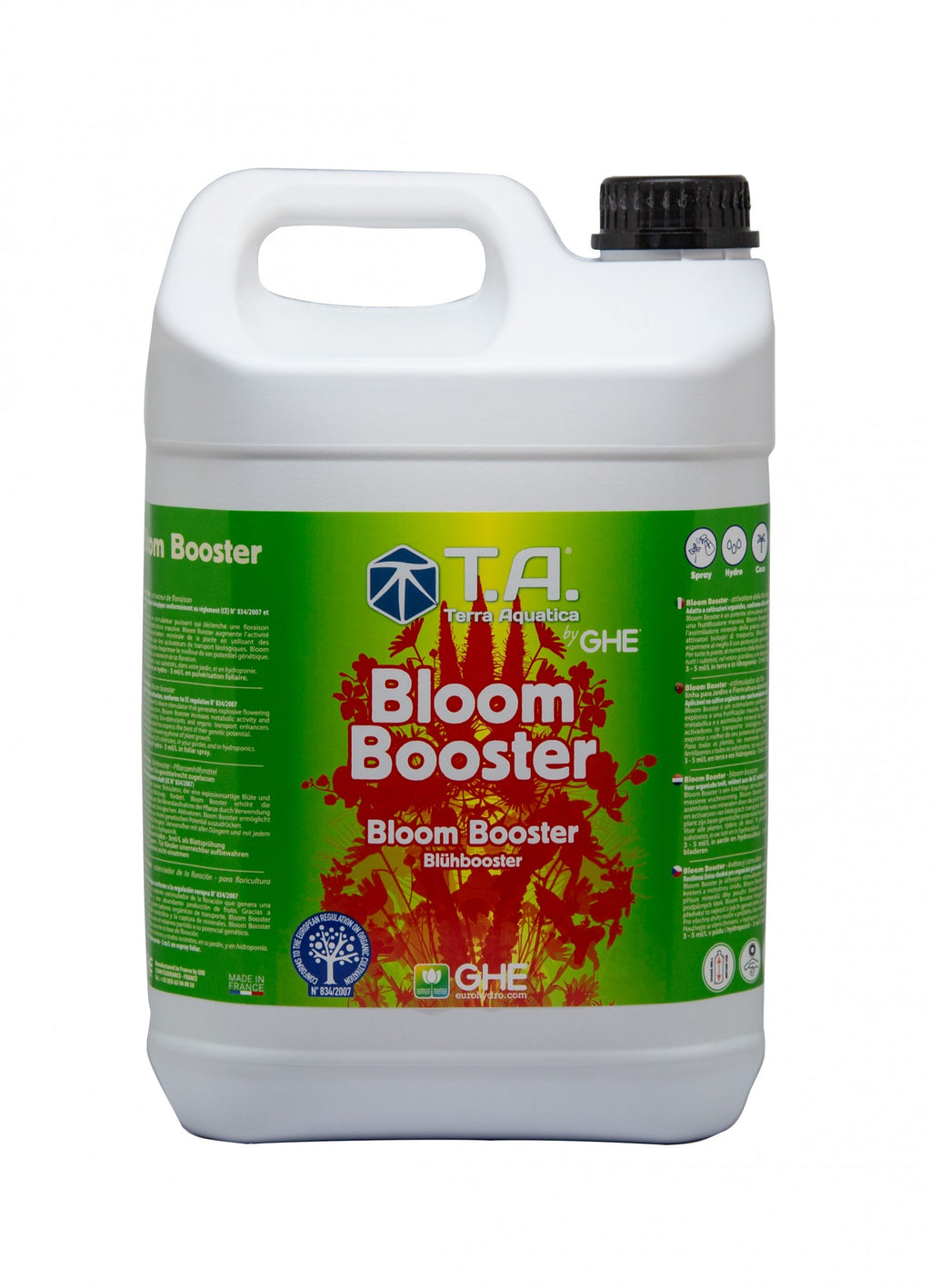 Terra Aquatica Bloom Booster Organic 5 l boční pohled