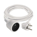 Kabel prodlužovací - spojka, 3 m, bílý, 3x1.5 mm pohled zepředu