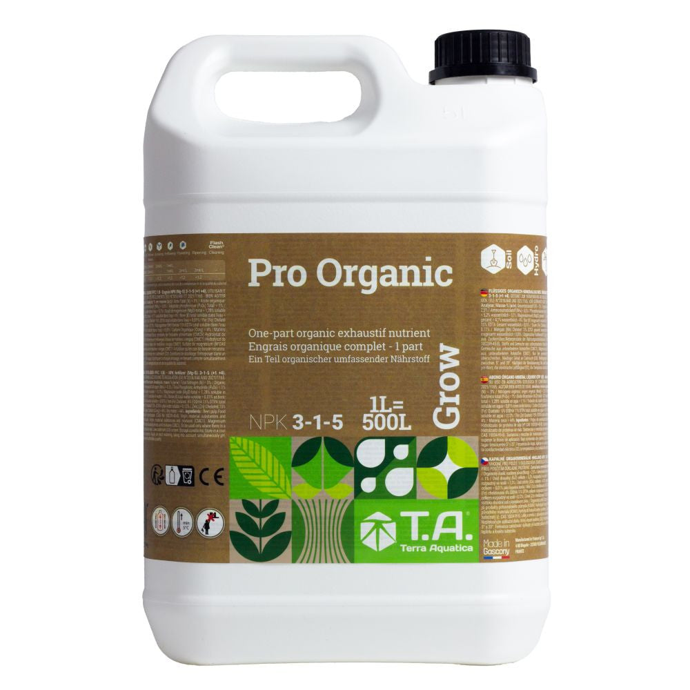 Terra Aquatica Pro Organic Grow 5 l pohled zepředu
