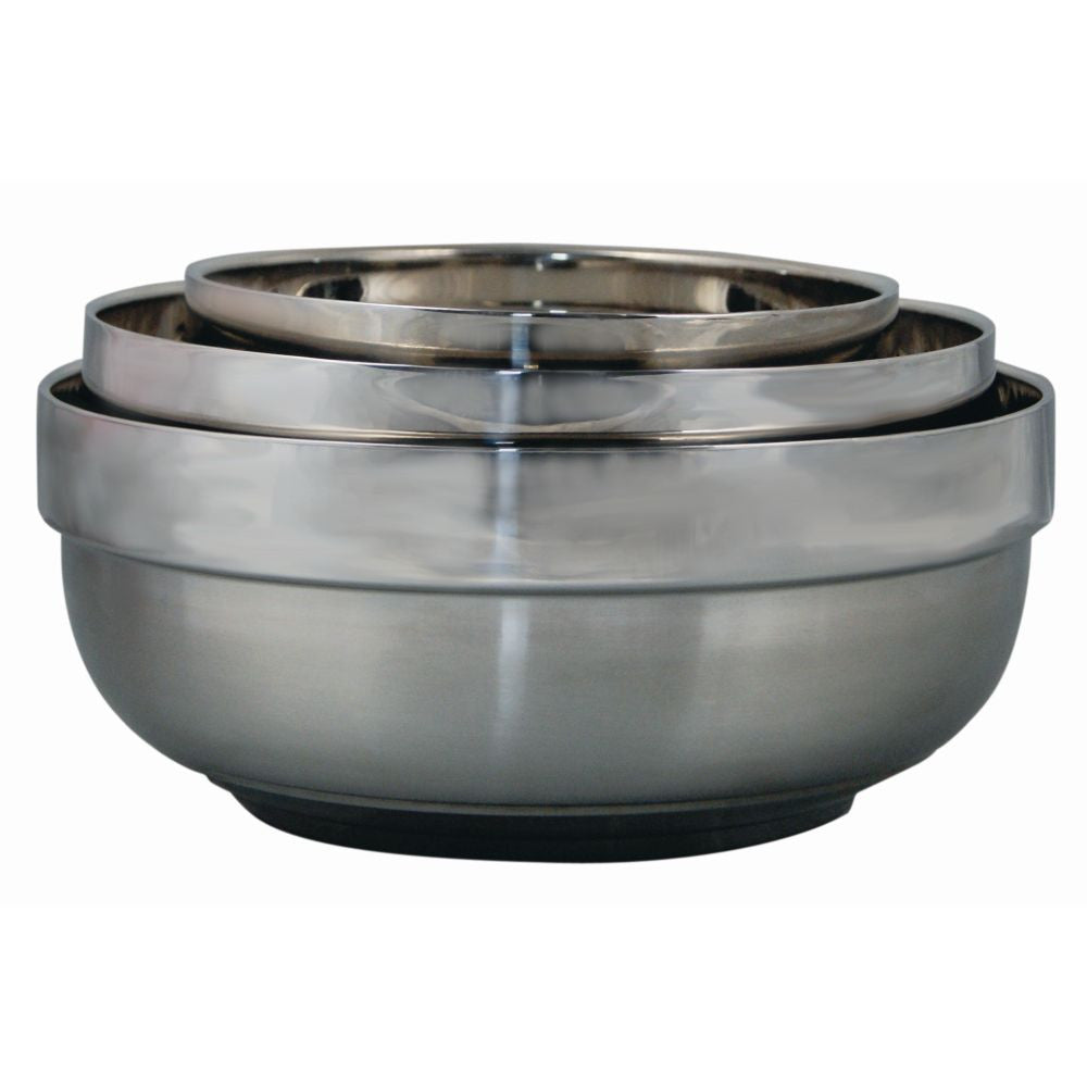 Sada 3 nerezových misek My Weigh pohled zepředu